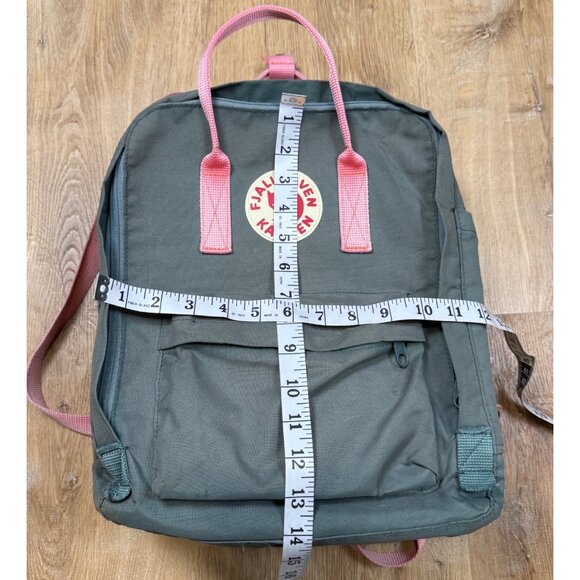 Kanken Fjallraven Green Backpack with Pink Accents Standard Classic Size - Picture 3 of 7
